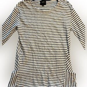 W5 Nautical Navy and White Striped Top